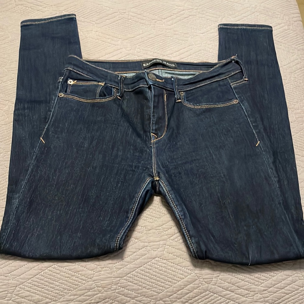 Dark denim jeans